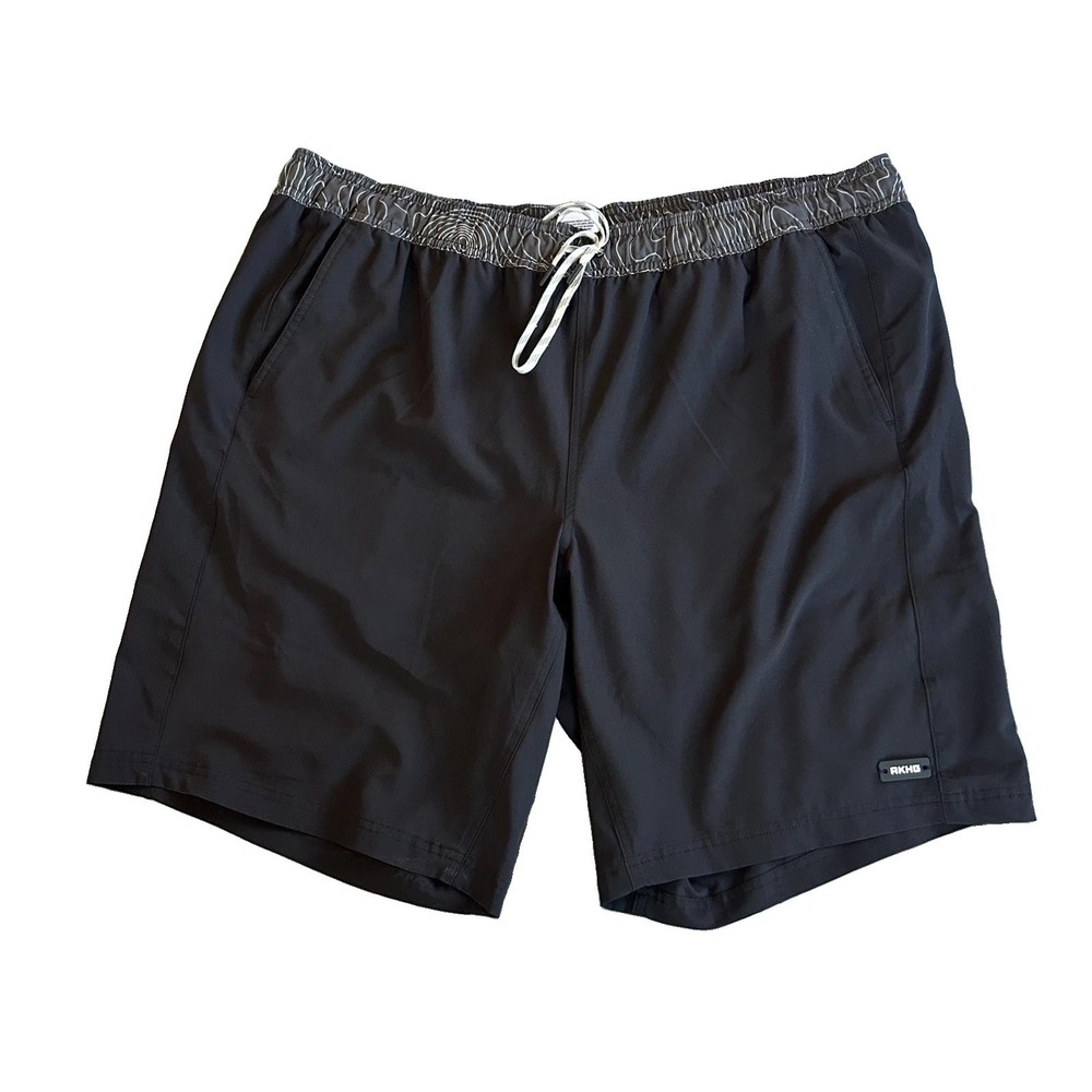 Alaskan Hardgear Shorts Mens 2XL Black Lost Lake Swim Trunks Lined Quick Dry